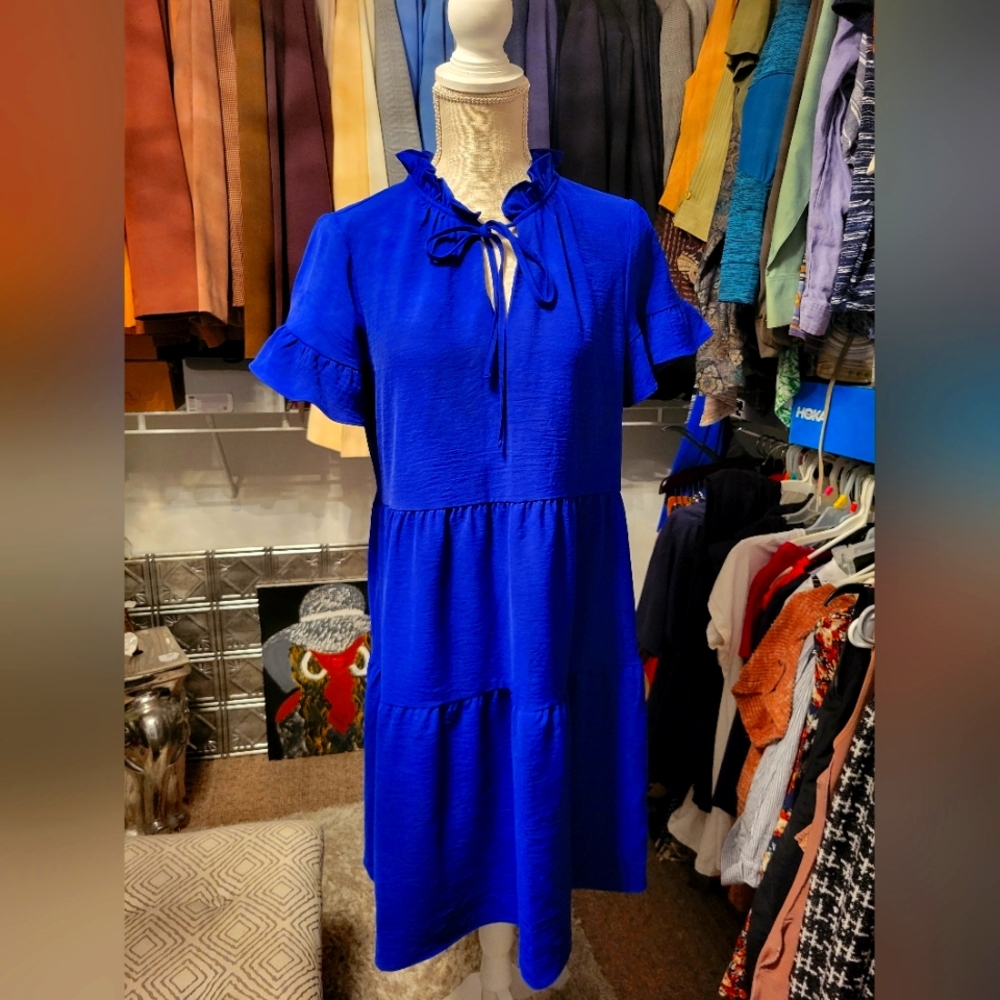 DKNY Royal Blue Swing Dress